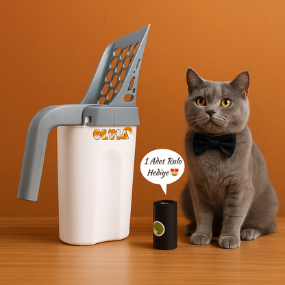 3'ü 1 Arada Akıllı Kedi Kumu Küreği - Temizlikte Kolaylık ve Tasarruf!