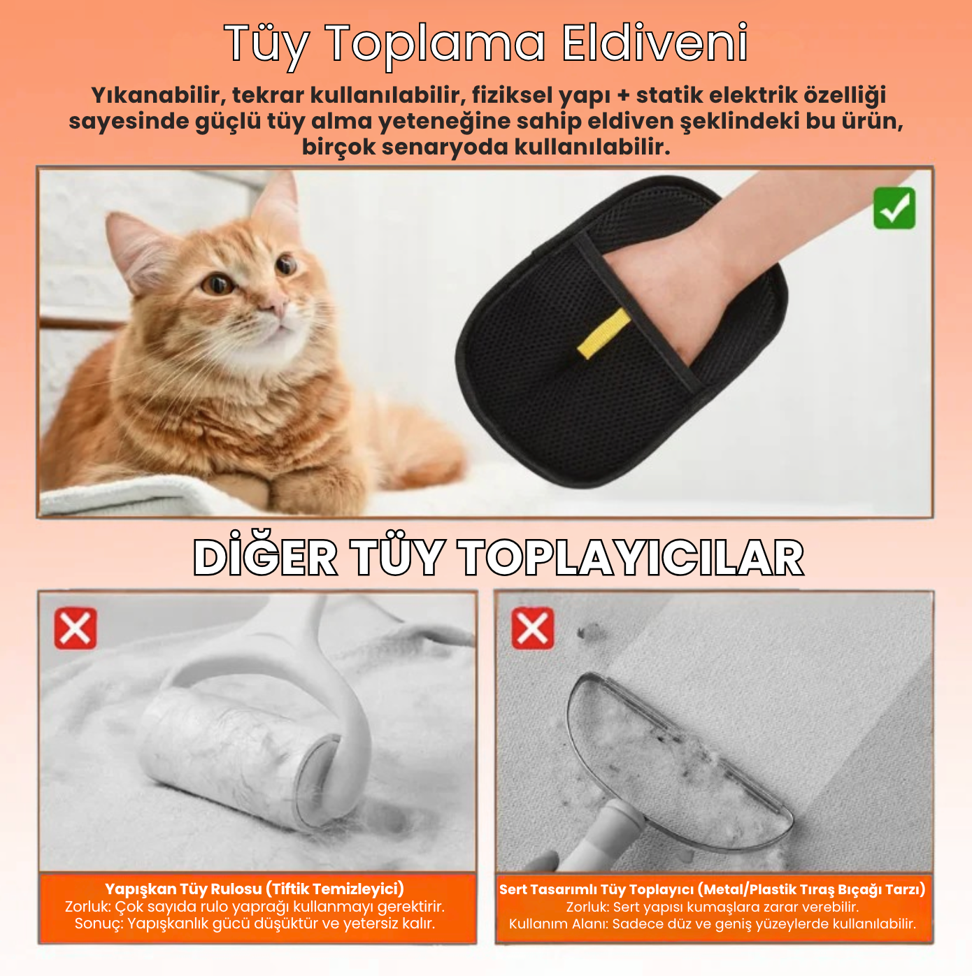 Tüy Toplayıcı Eldiven