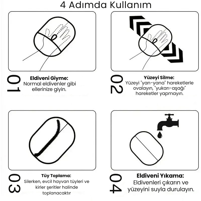 Tüy Toplayıcı Eldiven